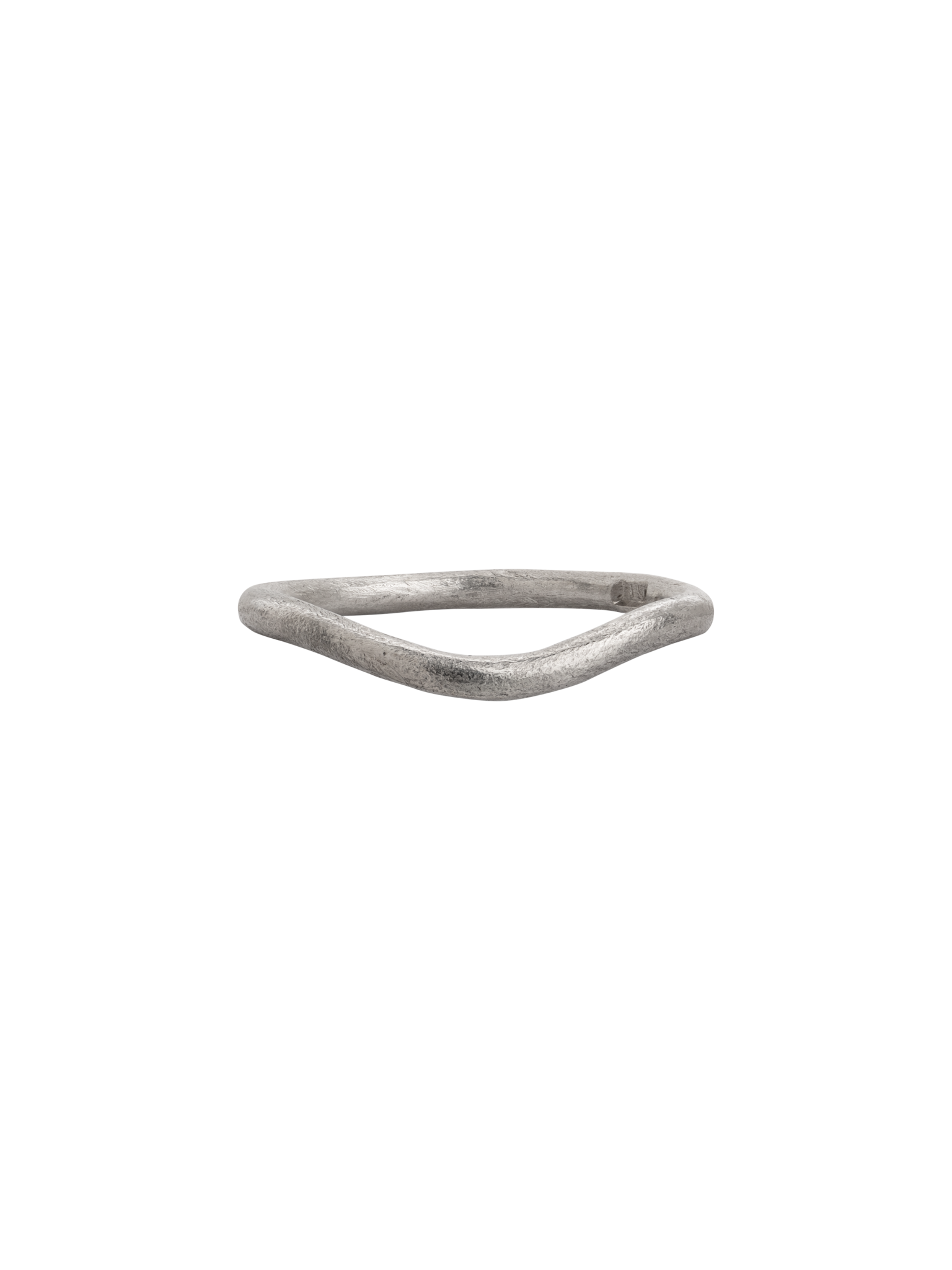 9ct white gold curved wedding ring 2mm wide